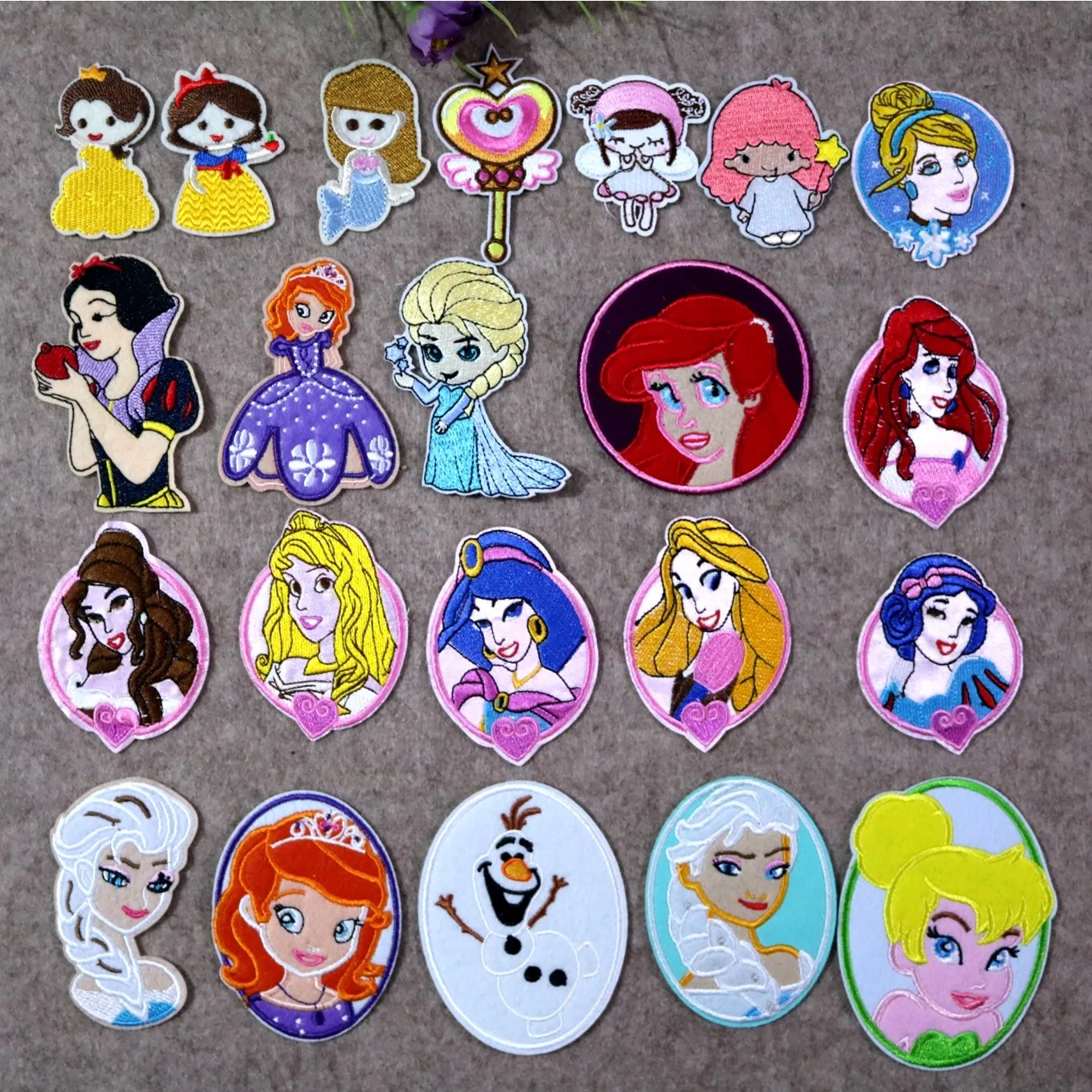 Модные Мультяшные принцессы тканевые наклейки Детские нашивки пользовательская Вышивка Одежда Декоративные нашивки