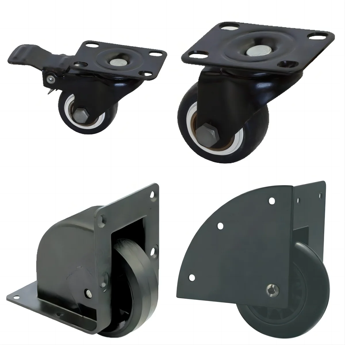 LICHUAN Best Sale 3 Inch Removable Heavy Duty Caster Wheels Plastic Pvc Chair Foot Wheel Rubber Swivel Caster for Luggage