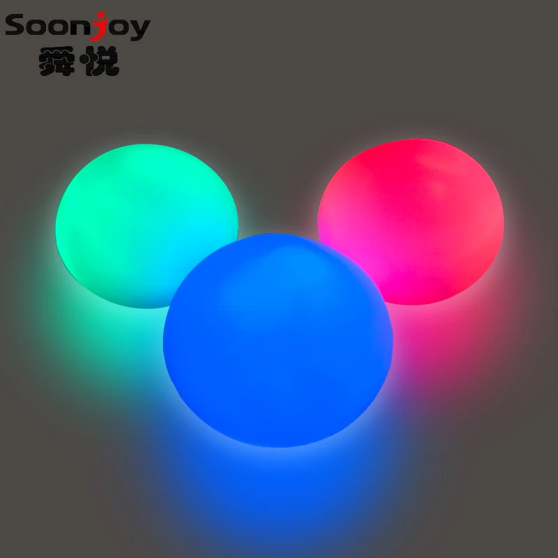LED Juggling Balls Glow Balls USB Rechargeable Soft PVC Light Up Ball