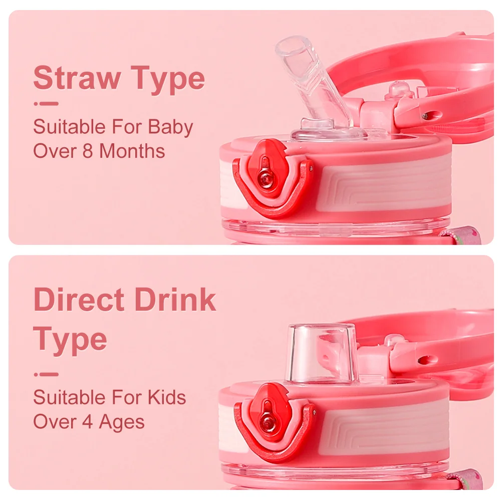 Free Sample 14 Oz Portable sports bottle Children Drinking Cup Plain Tritan Baby Kids Water Bottle With Straw for School Home