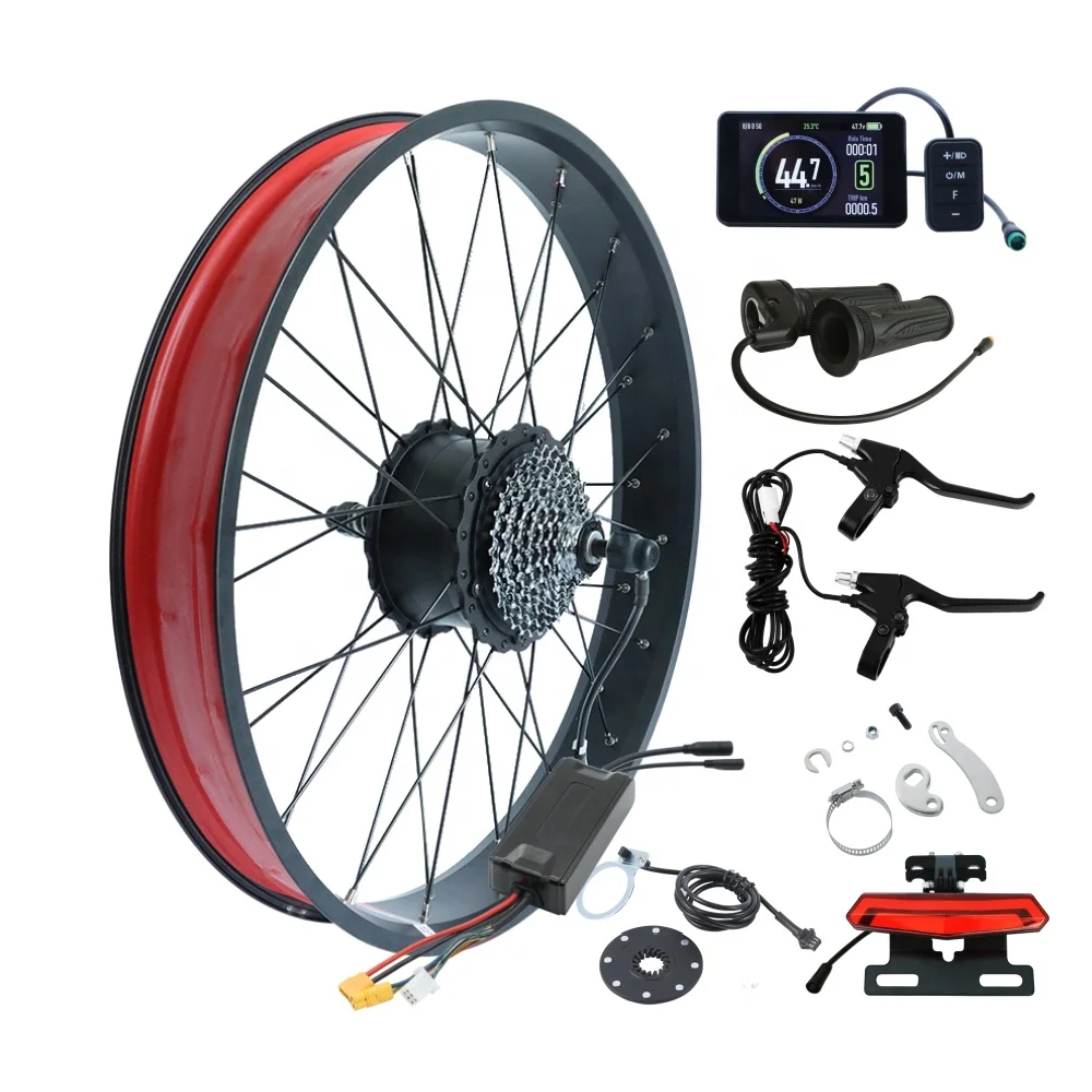 750w fat bike electric hub motor kit 26 inch electric conversion kit with battery optional 20x4 fat tire rim and hub motor