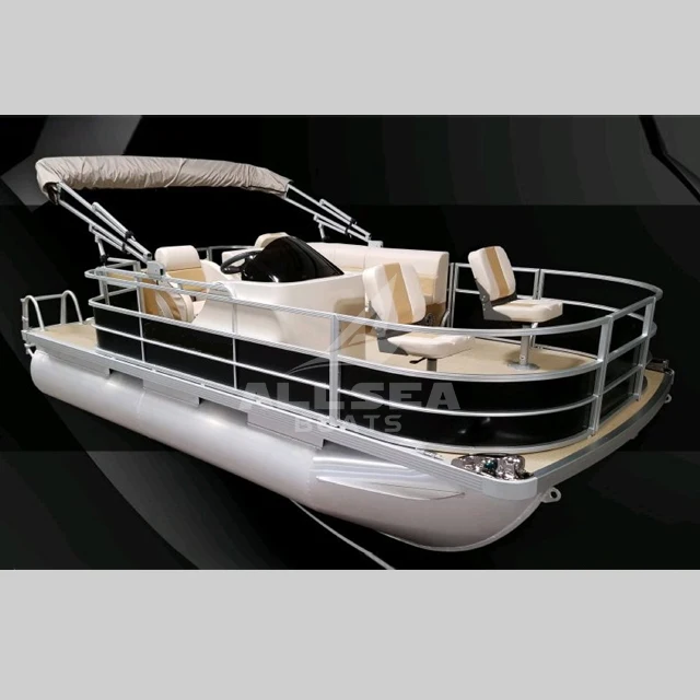 Small size pontoon boat 4.6m 15ft aluminum recreation pontoon boats for sale