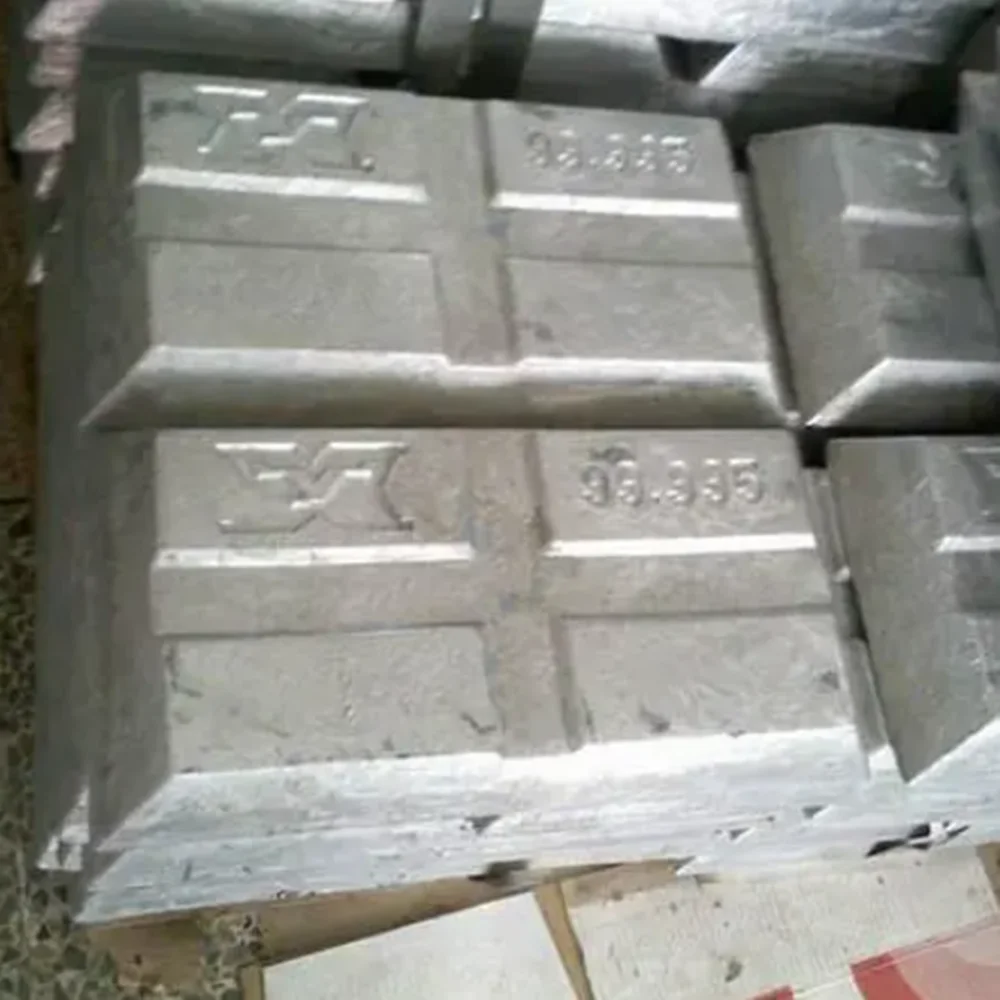 Zinc ingots metal ingots blanks for the production of products from zinc-containing metals