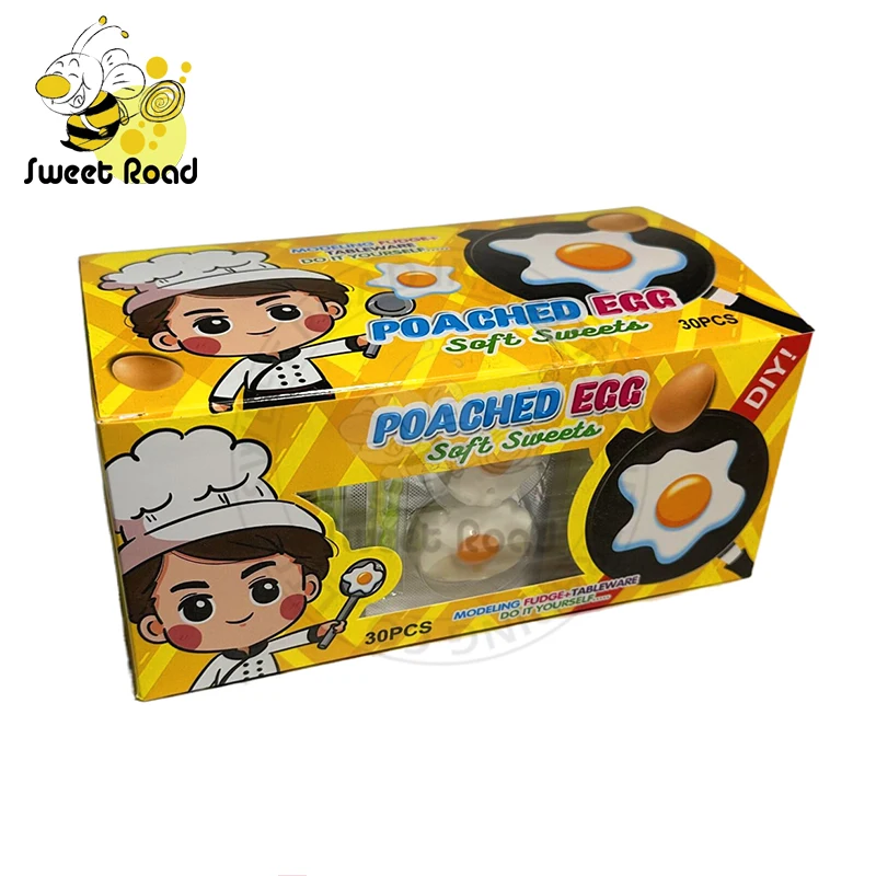 Gummy Manufacturers Fried Egg Shaped Candy Jelly Soft Gummy Candies
