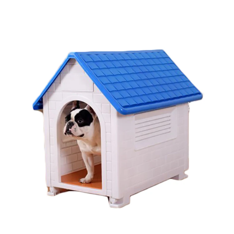 Leisure Porch Sun Bathing Pvc Strip wooden pet cages small animal cat house Dog Kennel With Veranda