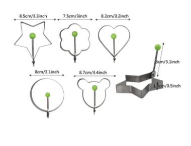 Kitchen Accessories Gadgets Stainless Steel Egg Mold Rings Fried Egg Mould Shaper