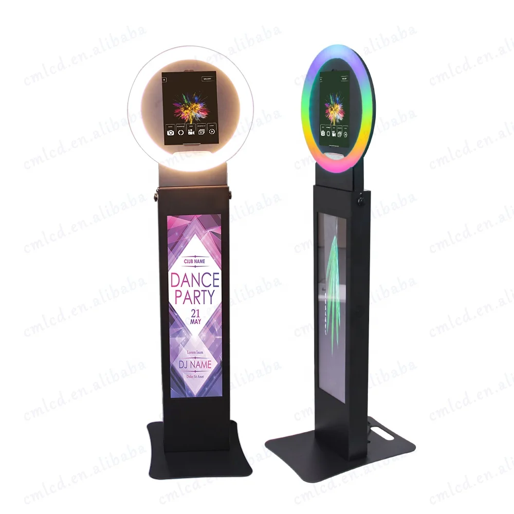 Ipad Photo booth wedding Selfie Video Kiosk Metal Shell Portable 29 inch lcd Screen Display Ipad Photo Booth With Flght Case