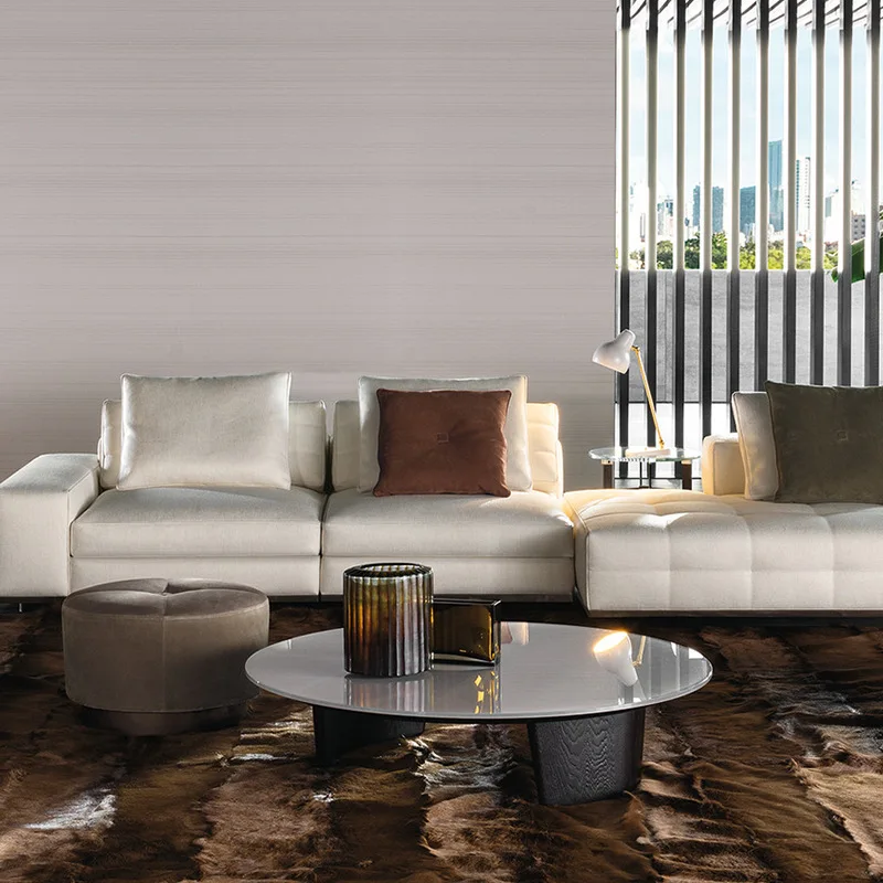 Итальянский дизайн мебель для гостиной деревянный чайный столик из черного дуба современный круглый журнальный