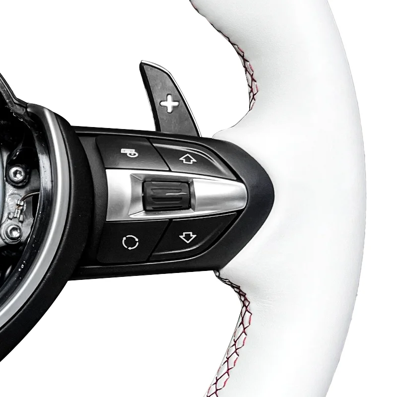 Noble white leather modified steering wheel for X1 X2 X3 X4 F10 F06 F91 F92 F93 F12 F13 F90 F02 F36 F35 ZC-M6-P