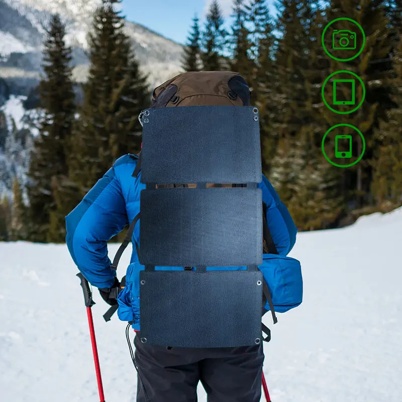 Foldable Solar Charger Portable Mobile Charger Phone Solar Panel Power Solar Charger For Cell Phone Laptop