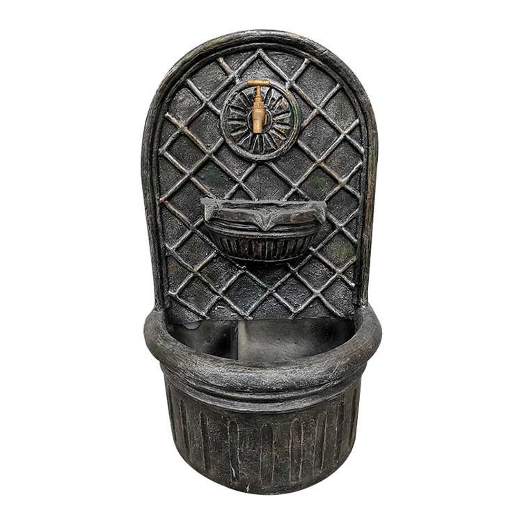 Заводская цена поставки смолы украшения фонтан водопад Высокое качество сад стены солнечные фонтаны для использования на открытом воздухе