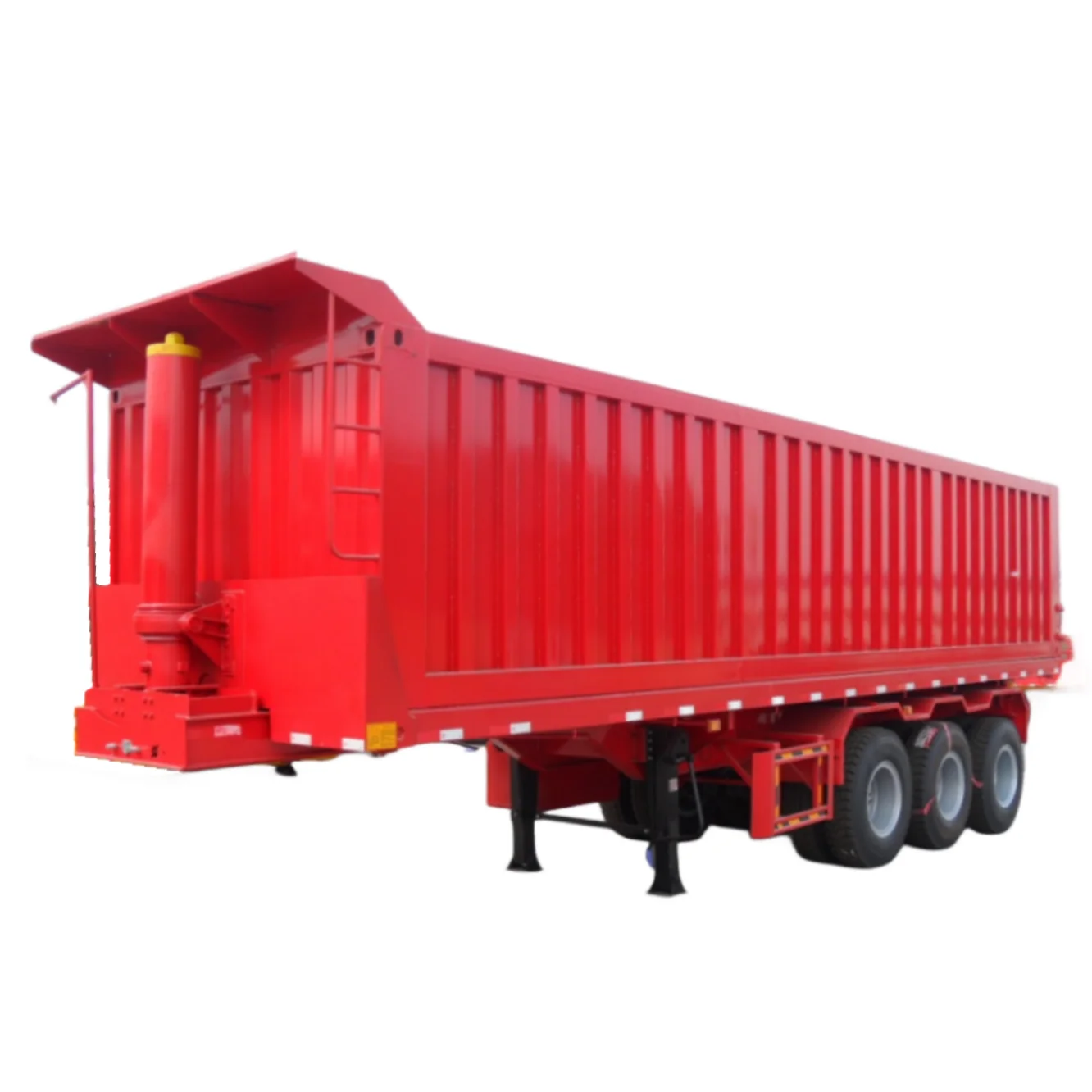 Special Transportation 3 Axles Hydraulic Rear Dump Semi Truck Tipping Trailer for Sale