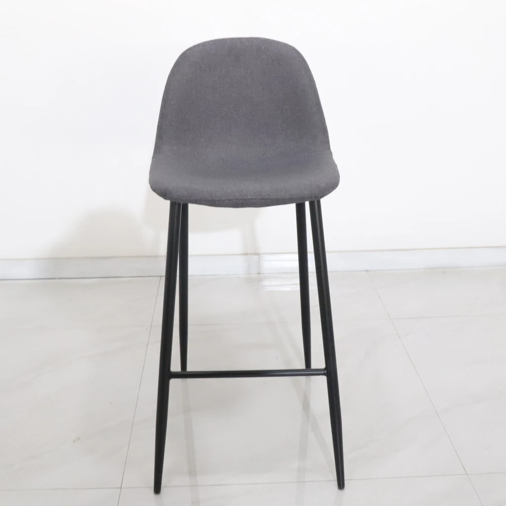 Bar Restaurant Home Furniture Metal Spray Legs High Back Barstools Bar Chairs with Backrest
