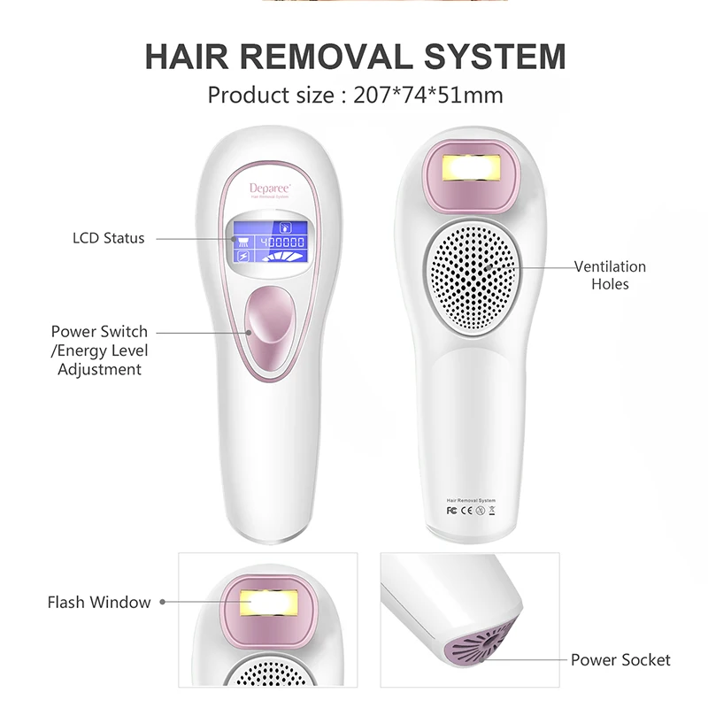
Ice Cool Electric Epilator For Home Use Portable Cold Compress Machine Super Laser Hair Removal 