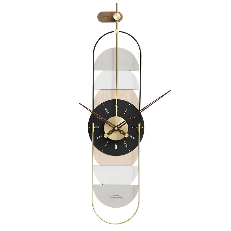 WOZOOM Hot Selling Luxury Metal Wall Clock Home Living Room Hotel Wall Art decor Gold Finishing Quartz Clock For India