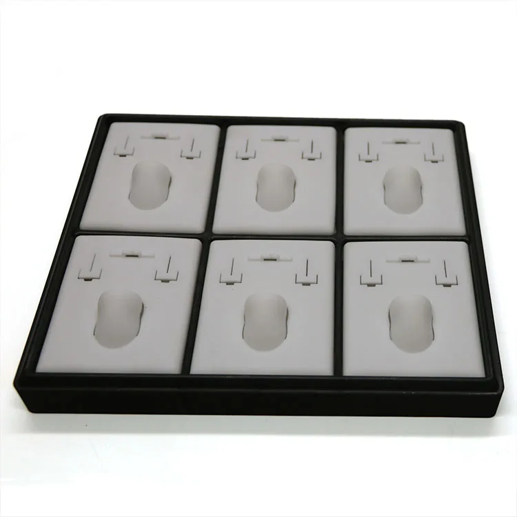 
Custom Jewellery Display Trays For Ring Earrings Necklace Pendant Cheap Vacuum Formed Stackable Plastic Jewelry Tray 