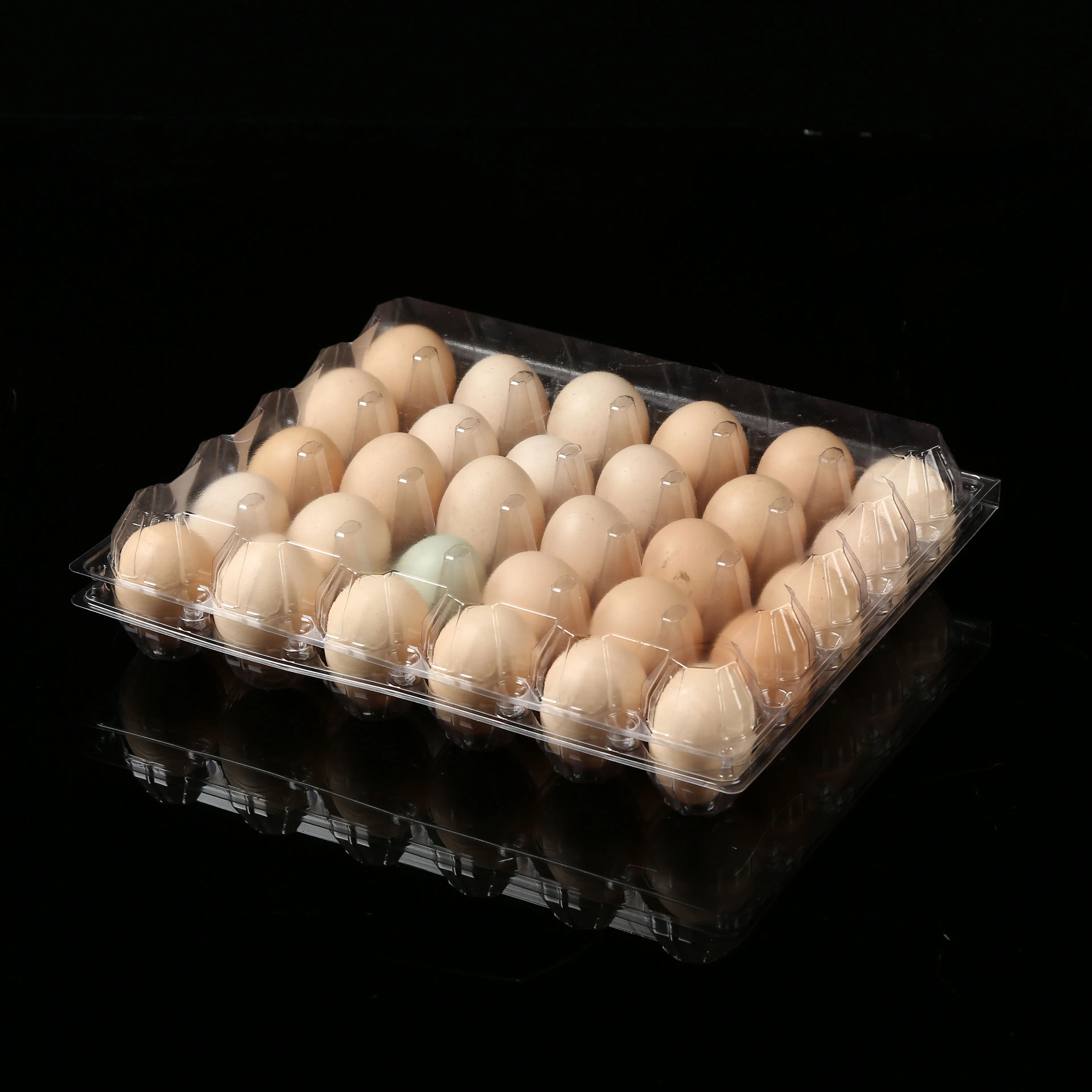 
China Wholesale Reusable 30 Holes Pvc Pet Transparent Rectangular Tray For Eggs 