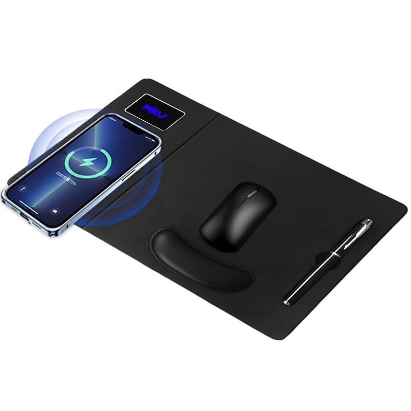 Custom Mat LED LOGO 15W Desk Wireless Charger Gaming  Mouse Pad Large Gamer  Wireless Charge Mouse Pad