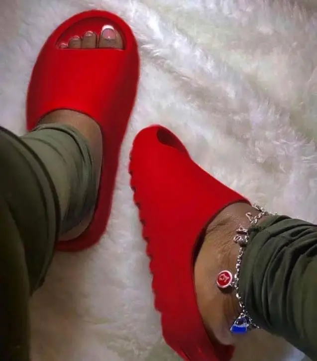 Новинка оригинальные женские сандалии Yeezy с фирменным логотипом мужские под
