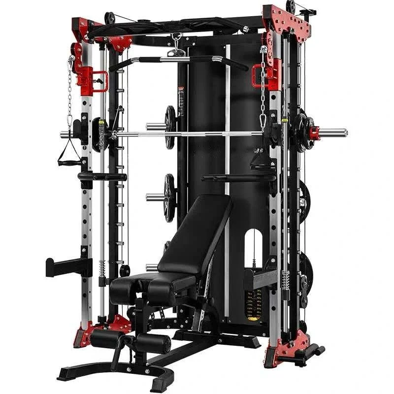 Factory Direct Wholesale Universal Squat Rack with Weightlifting Deadlift Platform Commercial Gym Cage Multi Power Rack