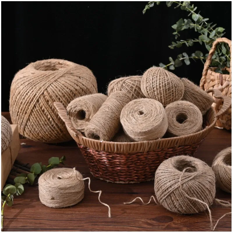 baler string ecofriend braided raw fiber natural twist rope jute binder twine knitting yarn cord for gardening packaging