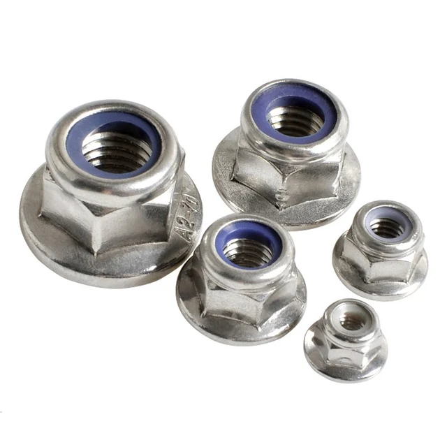 Factory customized wholesale flange nuts M8 M12 M5 Stainless Steel 3/8 Hex Flange Nut