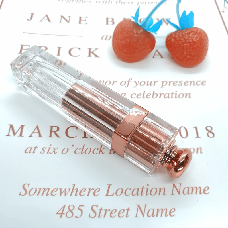 
wholesale empty lipgloss tube packaging with brush clear unique private label lip balm containers 