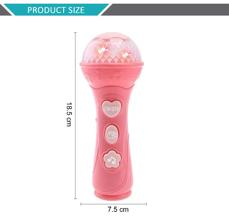 Wholesale Children Musical Instrument Electric Microphone Wireless Portable Karaoke Toys USB Connect MP3 With Song And Light