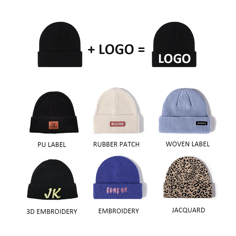 Custom Winter Unisex Satin Lined Beanie Hats Women Silk Lining Cuffed Knit Hat Satin Lined Skull Cap