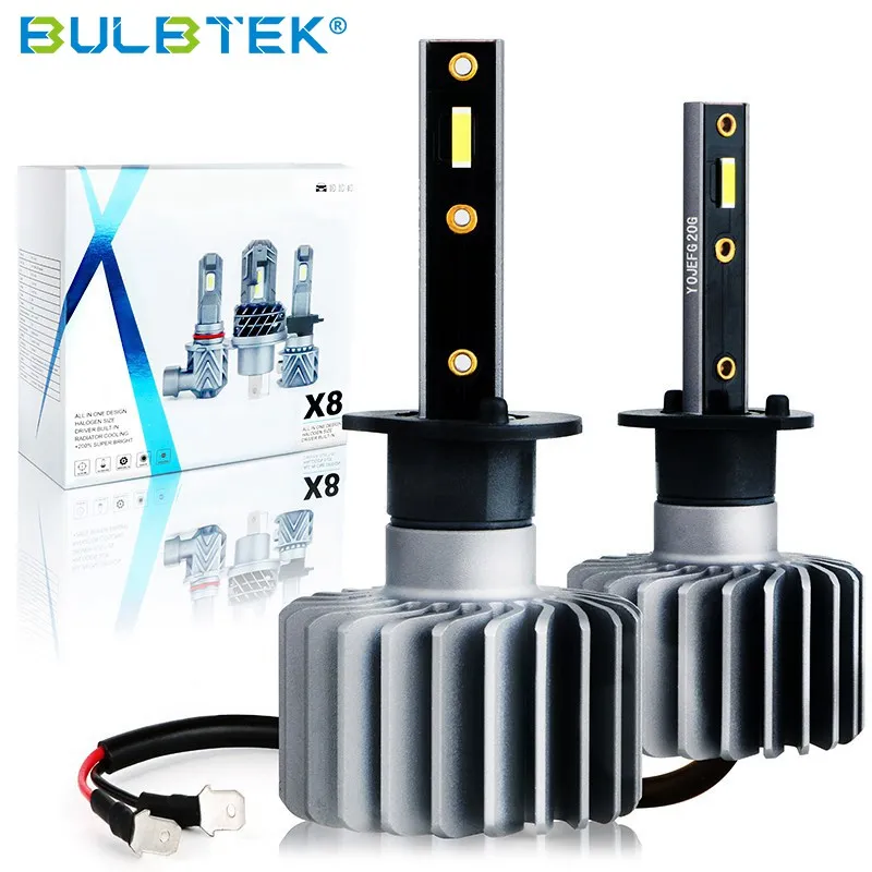BULBTEK X8 H1C led headlight OEM super bright canbus led headlight car led headlight bulb h1