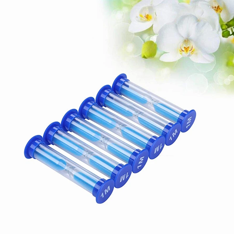 12pcs Plastic Small Sandglass Hourglass Sand Clock Timer 30/90sec / 1 2 3 5 10mins