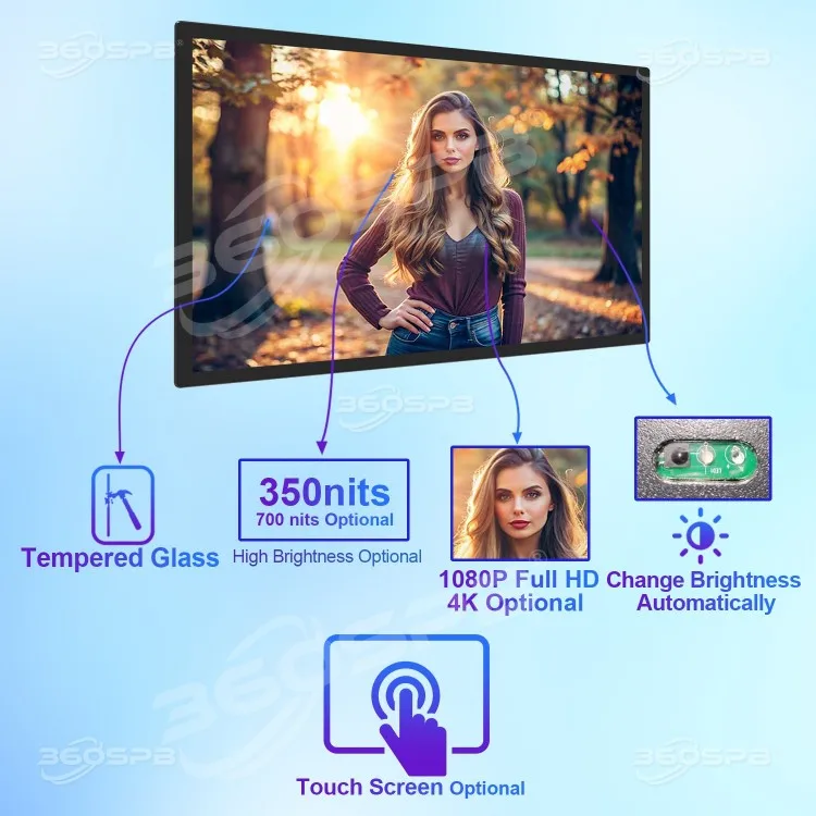 360SPB IWM49A 49 inch Indoor Wall LCD Digital Signage Portable Advertising Video Machine