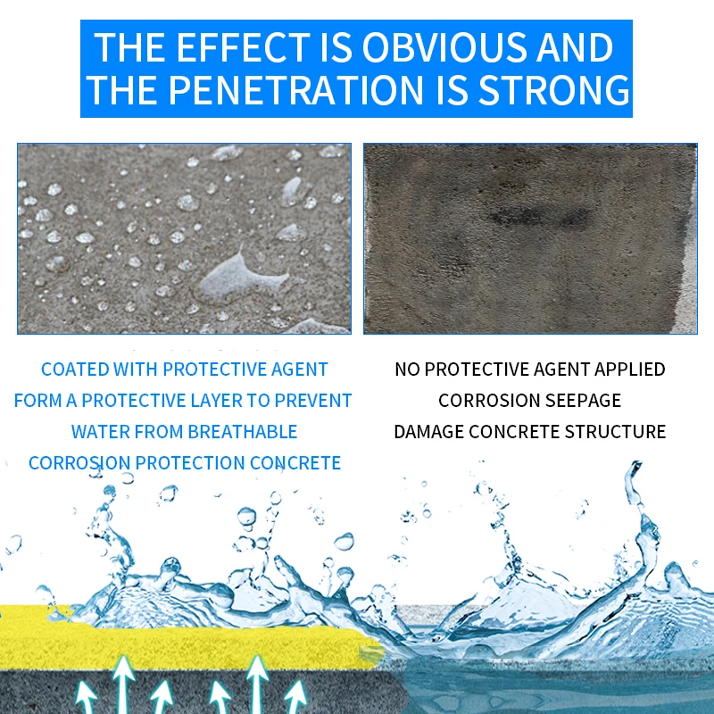 Concrete protection agent waterproof agent cement waterproof for roof floor