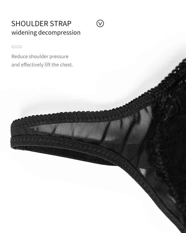 Sexy Lace Plus Size No Wire Bra for Women