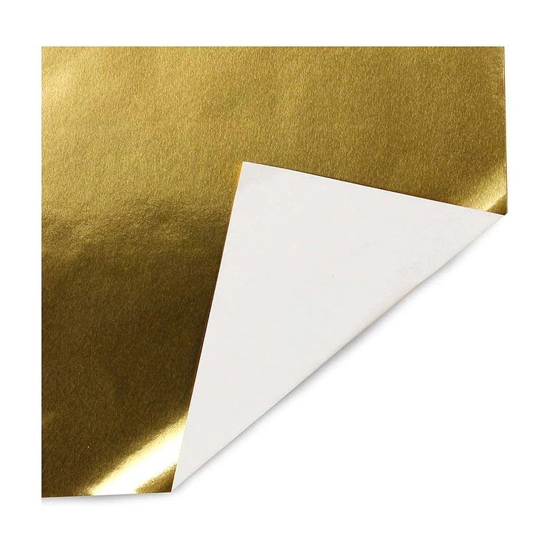 Professional Fancy Custom Printed Gold Metallic Mirror Foil Cardstock For Gift Wrapping