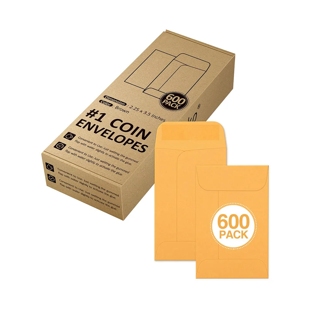 Конверты для монет 2 25 3 5 коричневые самоклеющиеся крафт-конверты хранения мелких деталей