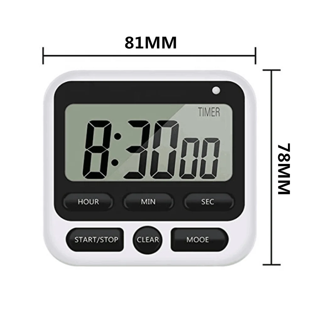 KH-TM014 Quality Electronic Digital Alarm Clock Magnetic Countdown Kitchen Timer With Flash Light
