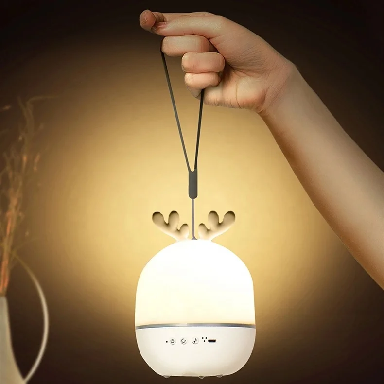 Bluelight Colorful Hot Sales  Kids Bunny Elf Deer Music Projector Night Light with Six Films and Remote Control