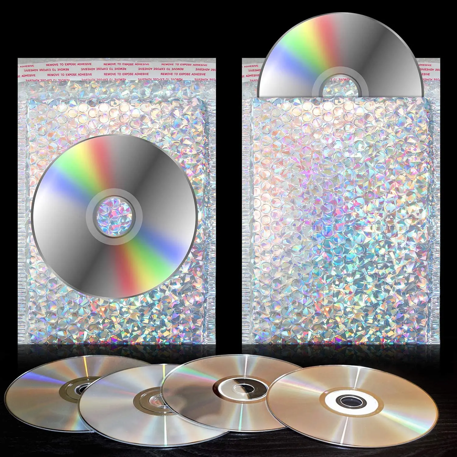 Cheap Custom Logo Big Mailing Packaging Mailer Poly Holographic Bubble Envelope With Logo