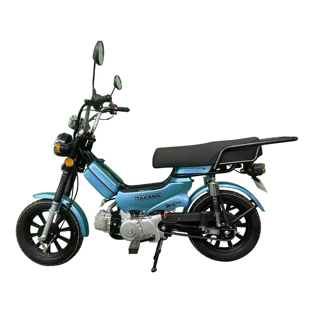 Wholesale fuel gasoline motorcycle with Storage basket mini motorcycle with driving lights and Long seat moped
