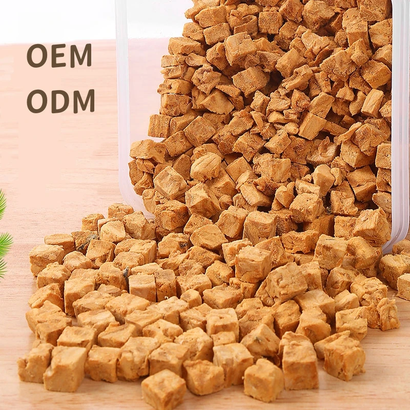 Заводская цена питательные закуски для домашних животных с высоким содержанием белка сублимированный лосось кубик кошек и собак