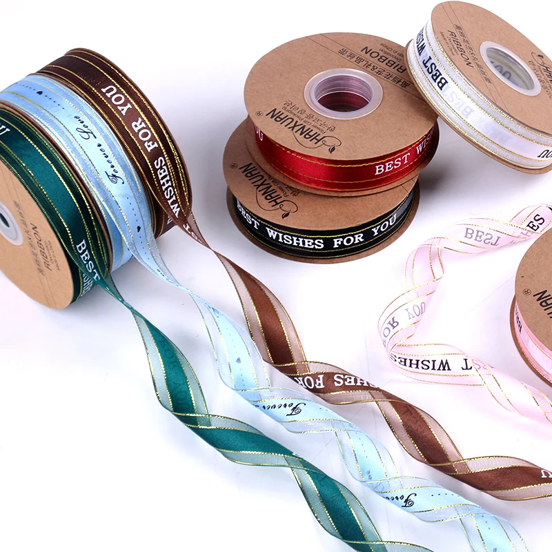 High Quality Phnom Penh English Logo Custom Gift Ribbon