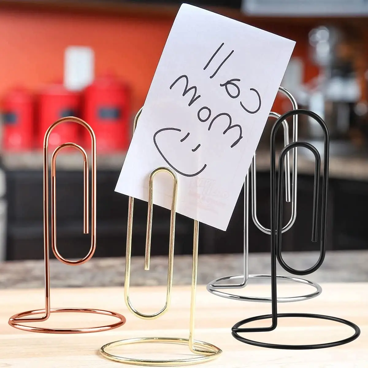 Desktop Memo stand Holder Table Number Holders Picture Holder Office Accessory to Hold Bills Letters Reminders,card and Note