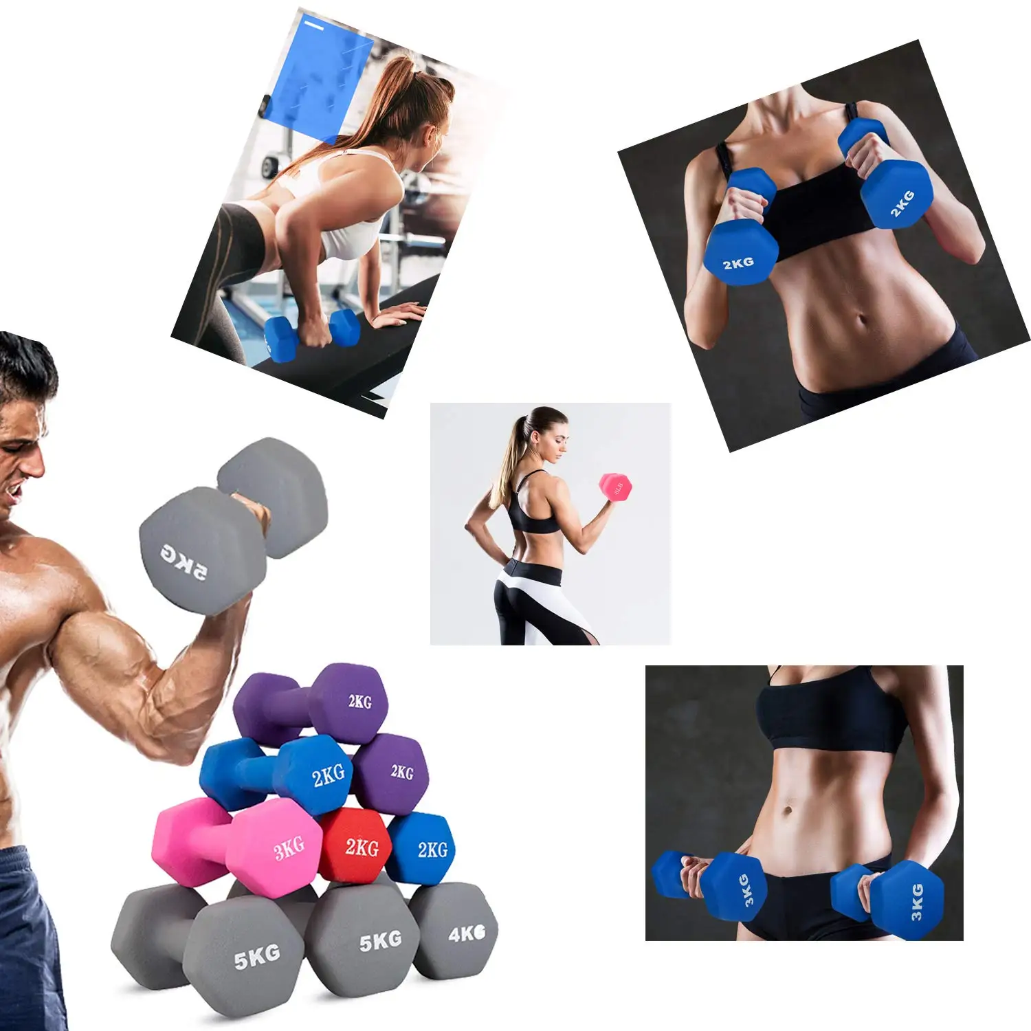 Sports Hand Weights Neoprene Dumbbells Bone Soft Touch Dumbells