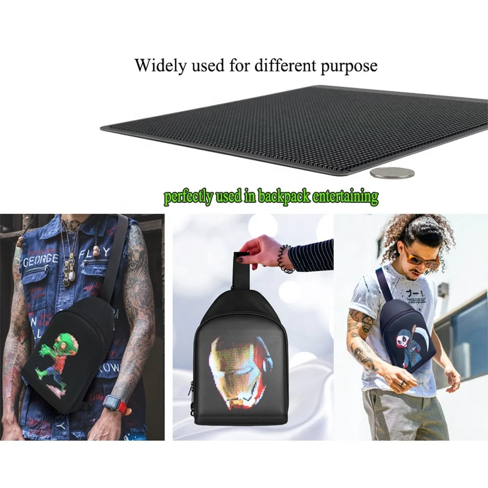 High Resolution BT 4G WIFI Full Color Matrix Walking Billboard Audio Ultra Slim Panel Module Display Led Flexible Screen