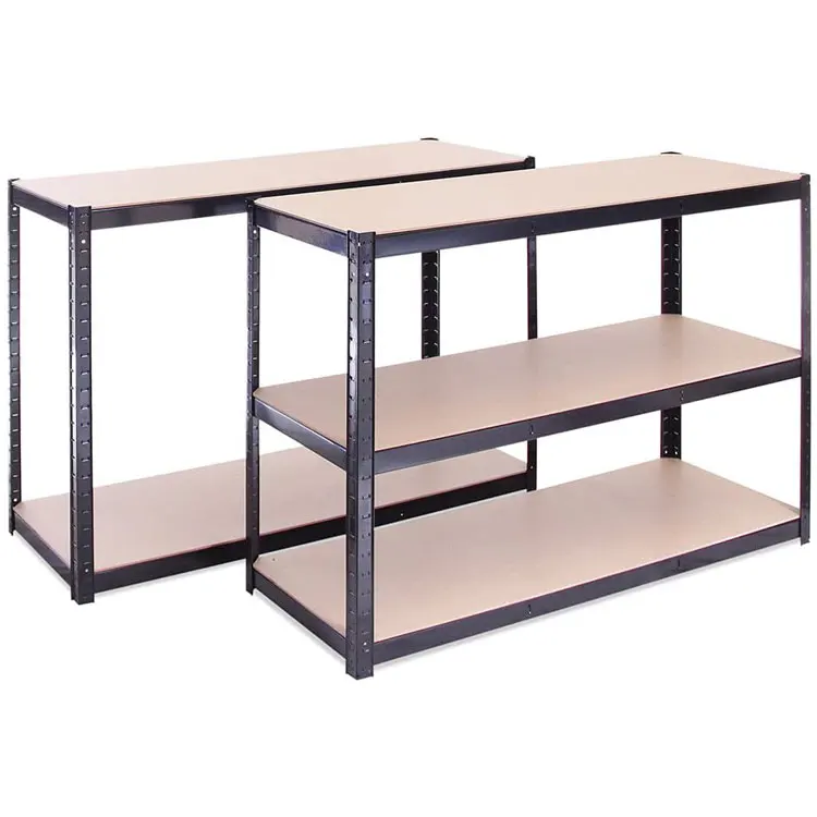 Стеллажи с порошковым покрытием для склада, комбинированные металлические полки без болтов, металлическая полка для гаража