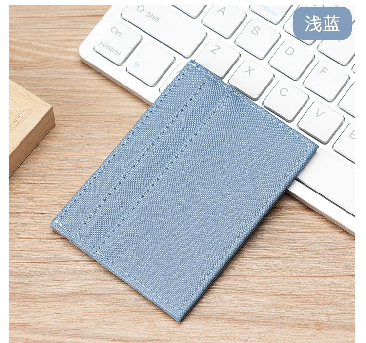 Wholesale slim saffiano leather card holder pu leather