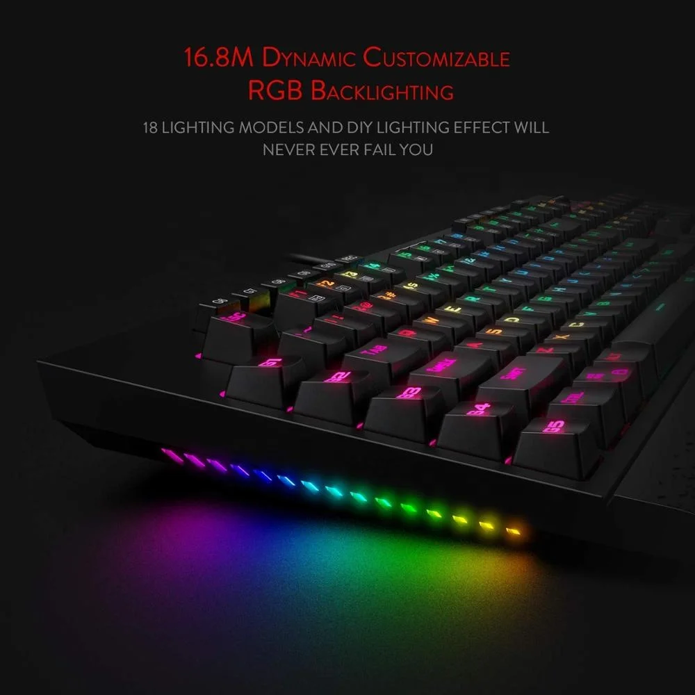 Redragon K586 Brahma RGB Mechanical Gaming Keyboard with Blue Switches