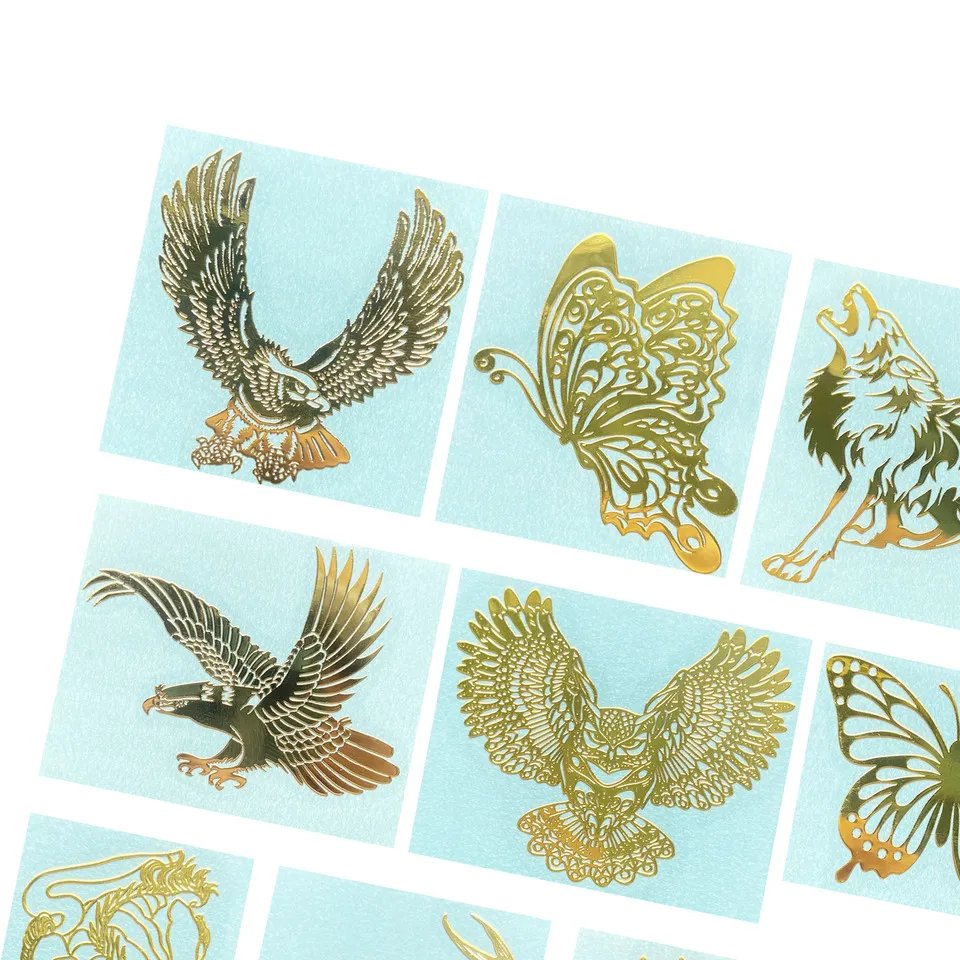Eagle Koi Wolf butterfly metal sticker mobile phone computer metal transfer sticker