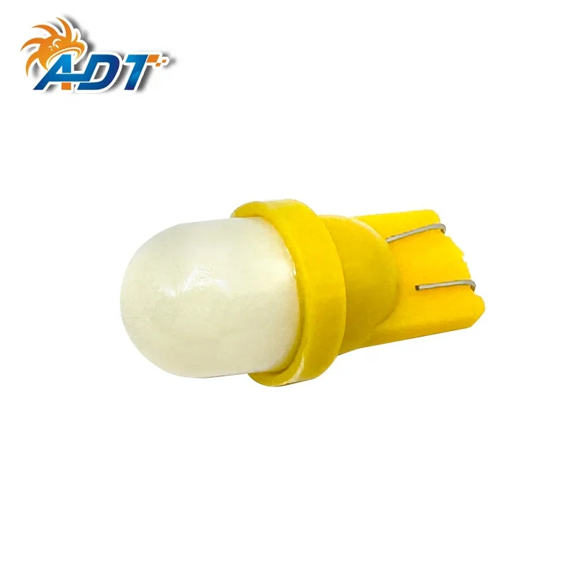 ADT Slow Blink 4 seconds 2 leds 2835 SMD with 10mm diameter frosted cover #555 T10 Amber 6.3V AC Pinball LED Bulbs